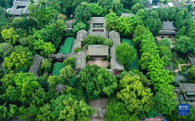 这是四川眉山三苏祠（2022年6月22日摄，无人机照片）。新华社记者 沈伯韩 摄
