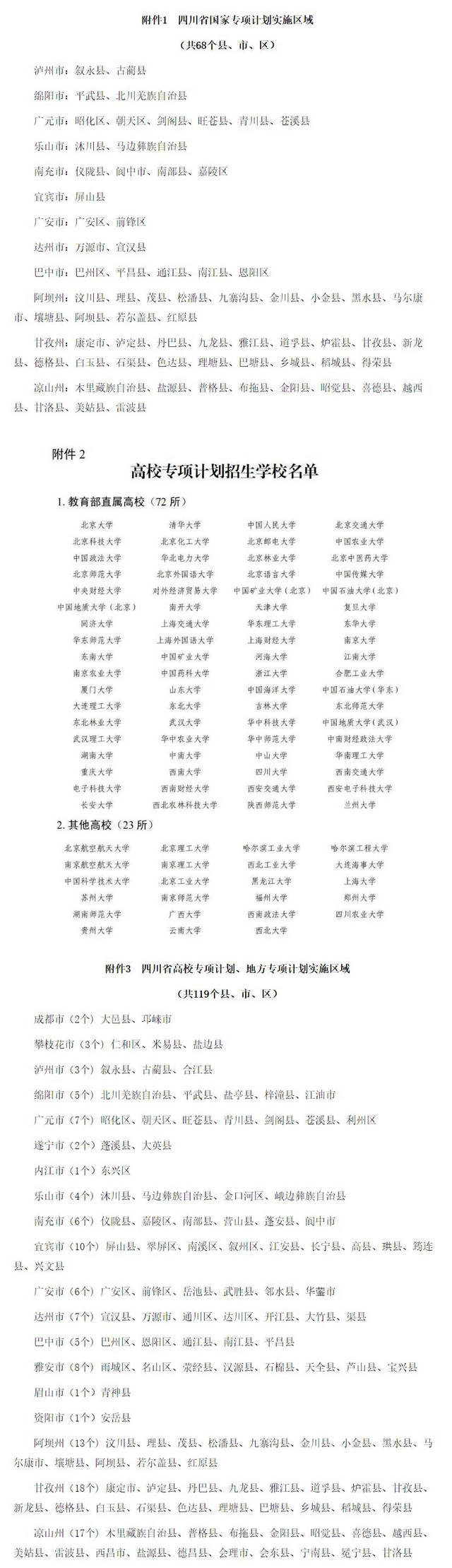 四川省高等教育招生考试委员会 四川省教育厅关于做好我省2024年重点高校招生专项计划工作的通知-四川