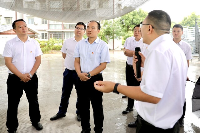 在龙潭镇中坝村调研